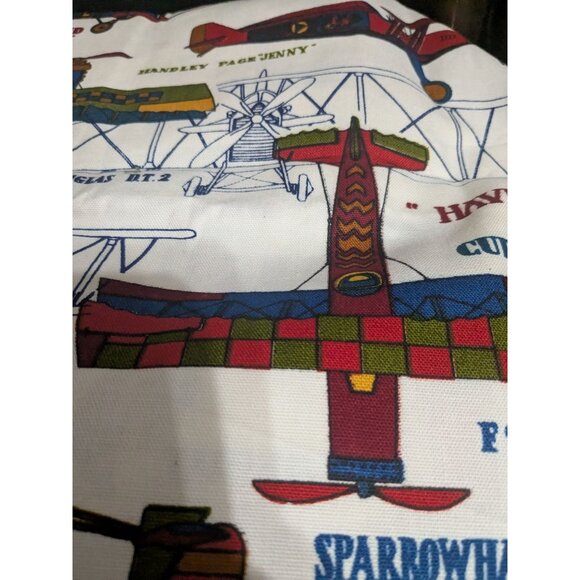 VINTAGE AIRPLANE 5th Avenue Designs Fabric 27"x50" - Picture 2 of 5